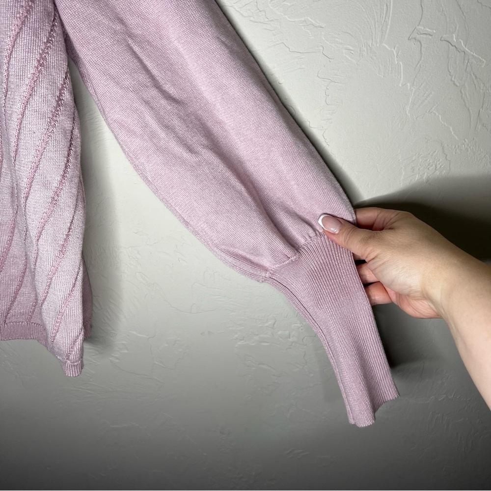 IO‎ Mauve Lantern Sleeves Sweater - Picture 5 of 9